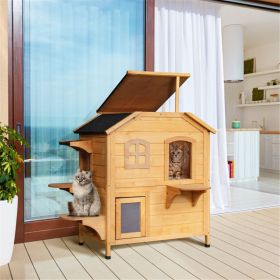 Wooden Cat House ( Amazon Shipping)(Prohibited by WalMart)