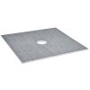 Shower Curb Kit, 72"x72" Shower Pan Kit with 6.3" Central Drain, Lightweight EPS Shower Installation Kits with 2 Waterproof Cloths