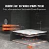 Shower Curb Kit, 72"x72" Shower Pan Kit with 6.3" Central Drain, Lightweight EPS Shower Installation Kits with 2 Waterproof Cloths
