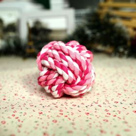 Pet Toy Cotton Rope Ball (Option: PINK)