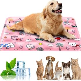 90*60 cm Dog Cooling Mat, 2026 New Summer Pet Mats, Portable Pet Cooling Pad for Travel, Washable Gel Coolings Mat for Dogs and Cats Indoor Outdo (title: default title)